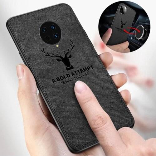 Fashion Cloth Case For Xiaomi Poco X2 F2 M3 Pro F3 Redmi K30 8A 9A 9C 9 9T Note 8 10 Pro Build-in Magnet iron Cover Deer Shell