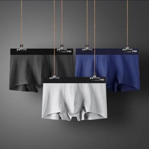 New style mens underwear cotton breathable traceless boxers youth high-end middle waist Boxers