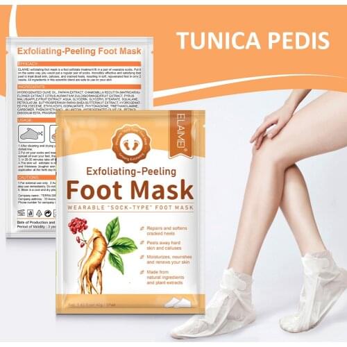 2pcs/Bag Aloe Vera Foot Mask Peeling for Legs Feet Mask Scrub Exfoliating Socks for Pedicure Anti Crack Heel Remove Skin Foot