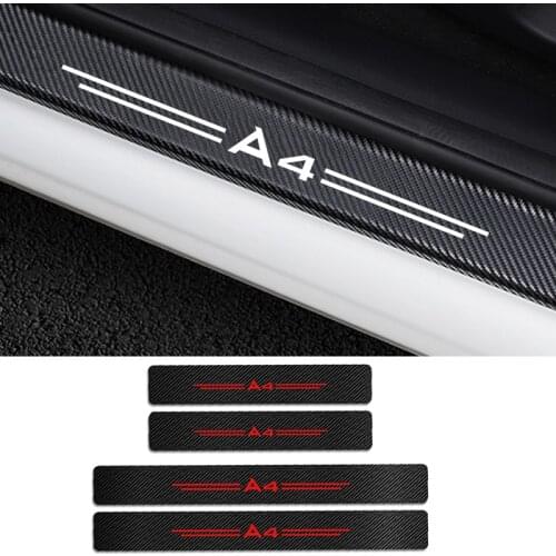 Suitable for Audi A4 B5 B6 B7 B8 B9 car threshold 4PCS / set of car threshold protection stickers modeling accessories