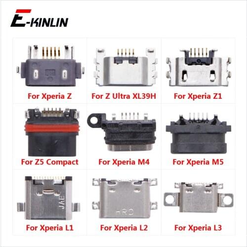 USB Jack Connector Socket Charging Port Charge Plug Dock For Sony Xperia L1 L2 L3 M5 M4 Z Ultra Z5 Premium Z1 Compact Z3 Z4