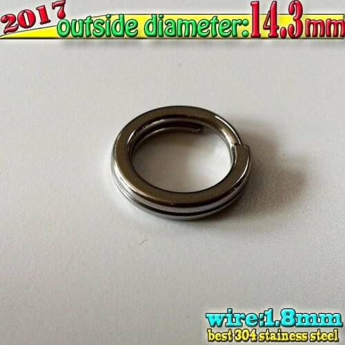 2017 fishing split rings size:wire1.8 *14.3mm outside diameter number:30pcs/lot