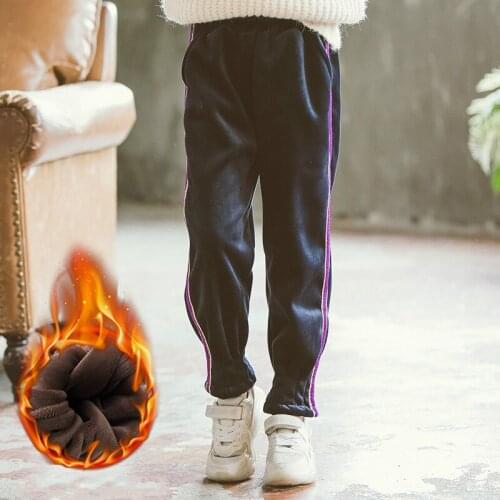 Girls Pants 2019 Winter Thickened Trousers for Baby Girl Kids Fashion Velvet Pants Children Plus Velvet Casual Pants, #8013