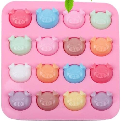 Pig Shape Embellishment Silicone Cake Candy Jelly Chocolate Mold High Quality DIY Nonstick Easy Clean Decorating Chocolate Mold