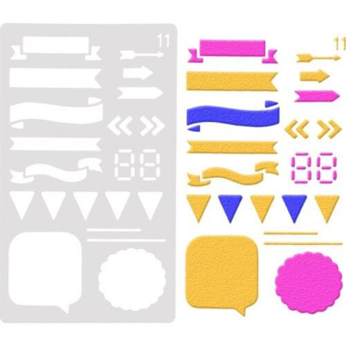 Label Layering Stencils Drawing Color Spray stencil DIY Scrapbook photo album Decorative Embossing DIY Card Crafts