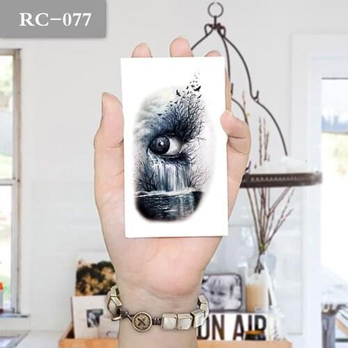 Face eyes black white body art beauty makeup waterproof temporary tattoo sticker