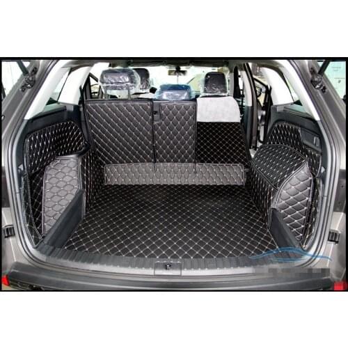 High quality Special Pu leather car trunk mats for Skoda KODIAQ 5 seats waterproof cargo liner boot carpets for Kodiaq