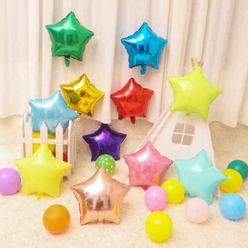 10pcs/batch wholesale 10 inch star aluminum foil birthday wedding party decoration balloons