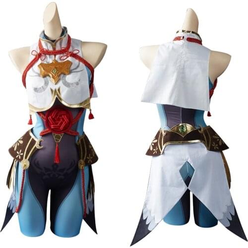 2021 Genshin Impact Venti Cosplay Costume Shenhe Jumpsuit Kinomo Dress Halloween Carnival Hair Accessories Prop