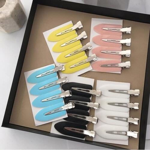 4Pcs No Bend Seamless Hair Clips Side Bangs Fix Fringe Barrette Makeup Washing Face Accessories Women Girls Styling Hairpins