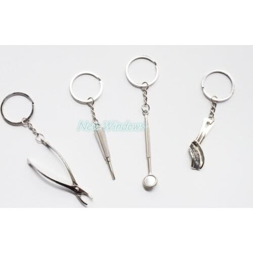 4Pcs/Set Assorted KEYCHAIN Dental Lab Promo Great Gift Dentist Products