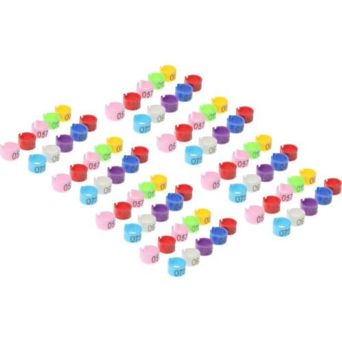 50Pcs Plastic Birds Poultry Duck Pigeons Parrot Leg Foot Bands Clip Rings