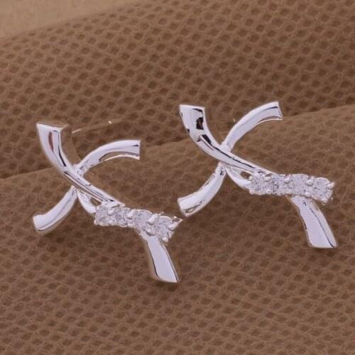 AE459 sterling silver color color earrings , silver color color fashion jewelry , beauti cross /cimakzta bbuajtba