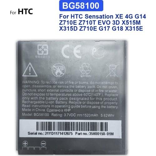 1520mAh BG86100 BG58100 Battery For HTC Sensation XE 4G G14 Z710E Z710T EVO 3D X515M X315D Z710E G17 G18 X315E Ect +Track Number