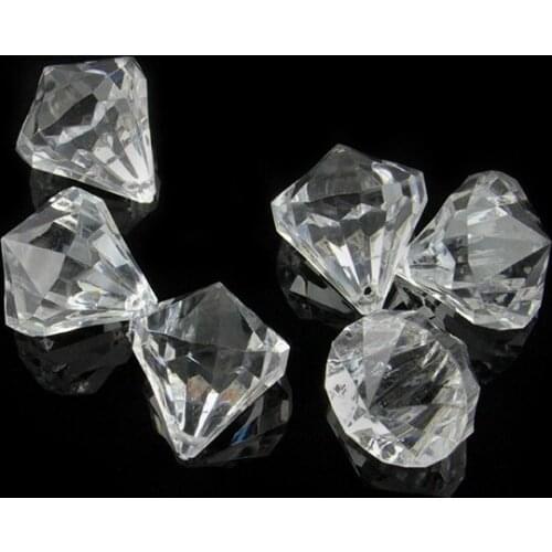 Acrylic Diamond Paperweight 26*24mm Prism Pendant 90pcs/Lot Clear Color Decorative Chandelier Wedding