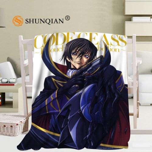 Custom CODE GEASS Anime Blanket Soft DIY Your Picture Decoration Bedroom Size 56x80Inch,50X60Inch,40X50Inch A7.10
