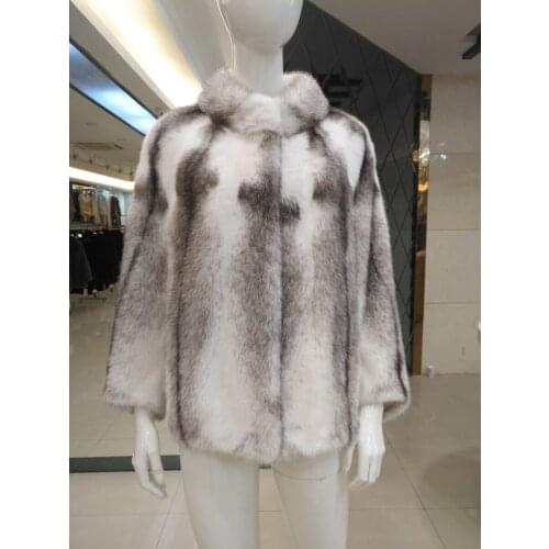 Free Shipping Genuine Mink Fur Jacket Real Mink Fur Coat Womens Mink Fur Poncho Real Fur Jacket Plus Size Winter Warm