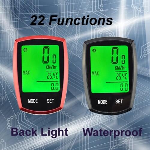 Wireless Bike Speedometer Waterproof Cycle Cycling Odometer LED Bicycle Computer ZMB01