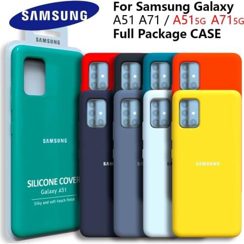 Samsung A51 5G Original Back Case Liquid Silicone Case Silky For Samsung Galaxy A71 5G Protective Case For Galaxy A51 A71 case