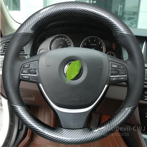For BMW 1 Series 3 Series 5 Series 7 Series X5 X3 X1 525LIM 530 hand-stitched steering wheel cover Premium leather grip cover