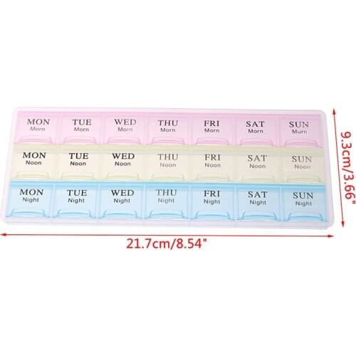 7 Days Weekly Tablet Holder Storage Organizer Container Case Pill Box Splitters Medicine Storage Organizer Container Case