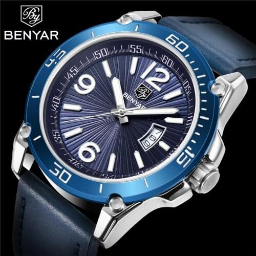KAT-WACH Men's Watch With Leather Strap