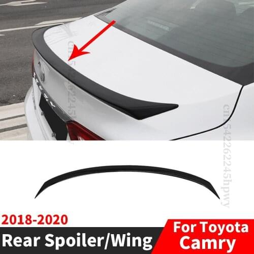 Body Kit Decoration Tuning Accessories Trim Styling Roof Rear Spoiler Wing Carbon Fiber Modified For Toyota Camry 2018 2019 2020