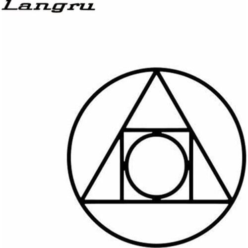 Langru Mental Alchemy Symbol Sign Car Decal Car Window Bumper Stickers Decor Car Accessories Jdm