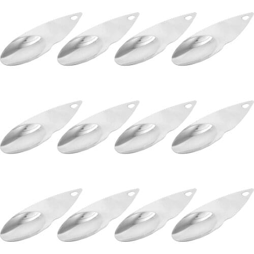 12pcs Peeling Dig Spoon Kiwifruit Cut Spoon Steel Kiwi Blade Serrated Blade for Home Shop Outdoor