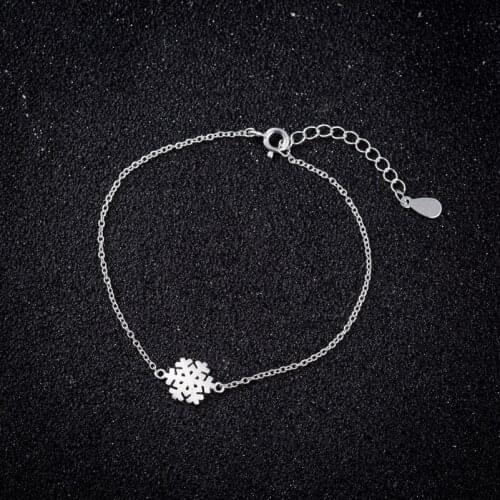 Shuangshuo Fashion Snowflake Bracelets & Bangles Snowflake Cuff Bracelets for Women Chain Link Charm Bracelet pulseira masculina
