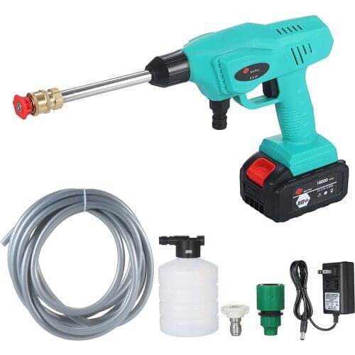 SEATEN 240W Portable Power Washer Car Cordless Pressure Washer with Adjustable Nozzles 5m Hose Foam Cannon 15000mAh Battery