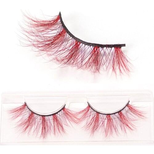 Makeup False Eyelashes 25mm Mink Lashes Beauty Lash Box Packaging 3D Mink Lashes Dramatic Colorful 5D Mink Eyelash Extension