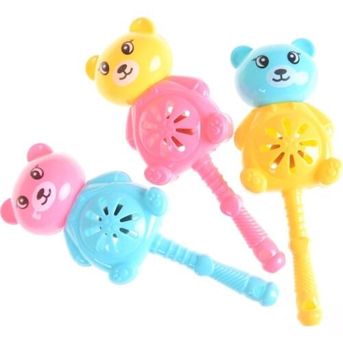 1pc Baby Hand Rattles Multicolor Bear Baby Rattles Baby Toy Newborn Teethers Combination High Quality