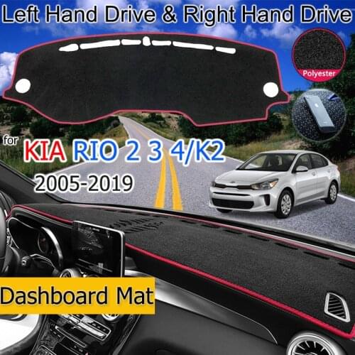 For KIA RIO 2 3 4 K2 2005-2019 Russia Anti-Slip Mat Dashboard Cover Pad Sunshade Dashmat Protect Carpet Accessories