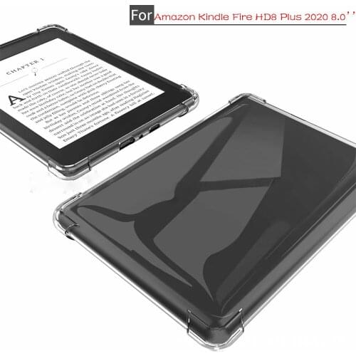 Silicon Case For Amazon Kindle Fire HD 8 2020 8.0'' Fire HD 8 Plus 2020 Clear Transparent Soft TPU Back Tablet Cover Capa
