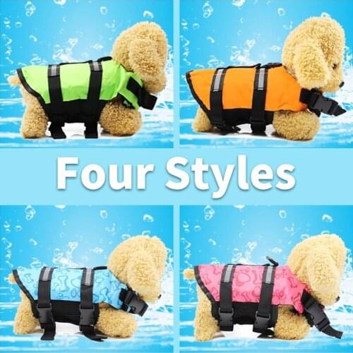 Pet Dog Life Jacket Safety Suit Life Vest Swimming Suit Small Big Dog French Bulldog Teddy Dog Summer Swimsuit DogSummerClothes