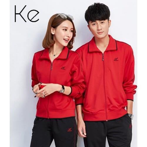 KE new couple 2021 sportswear white suit female outdoor male leisure spring and autumn summer long-sleeved aerobics tracksuit
