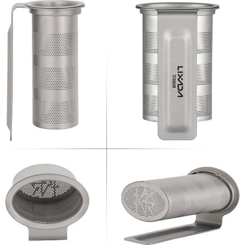 Lixada Titanium Mesh Tea Infuser Basket for Tea Cup Strainer Teapot Leaf Spice Filter Tableware Kitchen Accessories camping