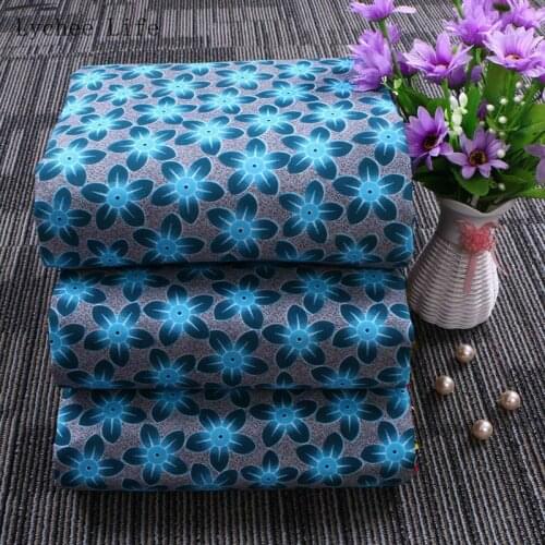Lychee Life 1Yard 100% Polyester Flower Wax Fabric For Women Dress Ankara African Prints Batik Fabric Diy Sewing Accessories