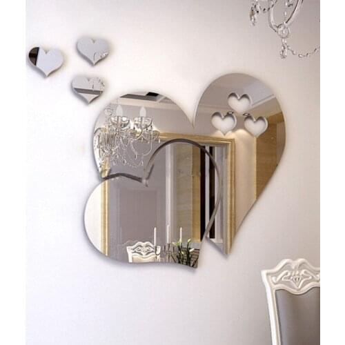 Three-dimensional stereoscopic heart-shaped wall stickers DIY home art murals decorated room