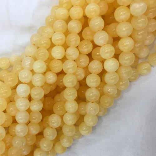 High Quality Natural Genuine Orange Yellow Calcite Round Jewellery Loose Ball Beads 6mm 8mm 10mm 15" 06040