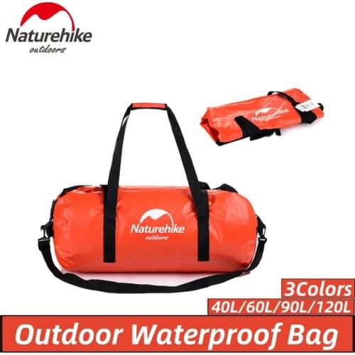 Naturehike Waterproof Bag protable Dry Bag 500D PVC River Trekking Bag 40-120L Large Capacity Storage Bag Swimming Drifting