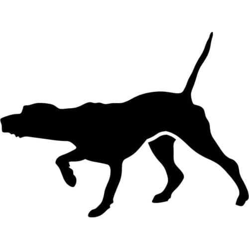 12.7*9.5CM Pointer Dog Vinyl Decal Funny Car Stickers Motorcycle Car Styling Decoration Black/Silver S1-0445