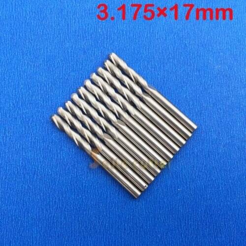 10pcs 3.175mm Two Flute High Quality Carbide Ball Nose End Mills CNC Bit CEL 17mm free shipping