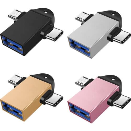 2 In 1 Otg Micro Usb Converter Usb C 3.0 Flash Disk Otg Type C Adapter Mouse Connector For Smartphone Android Usb Plug