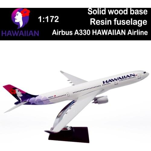 40CM 1:172 Scale Airbus HAWAIIAN Airlines A330 Airplane Aviation Model Resin Aircraft Plane Collectible Adult Toys Airliner Gift