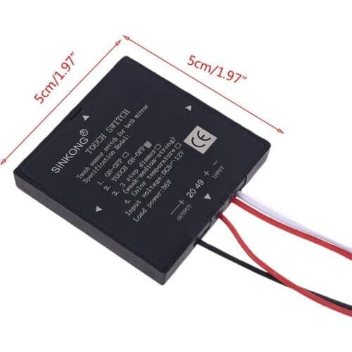 5-12V Bathroom Mirror Switch Touch Switch Sensor for Led Light Mirror Headlight Interior Decoration
