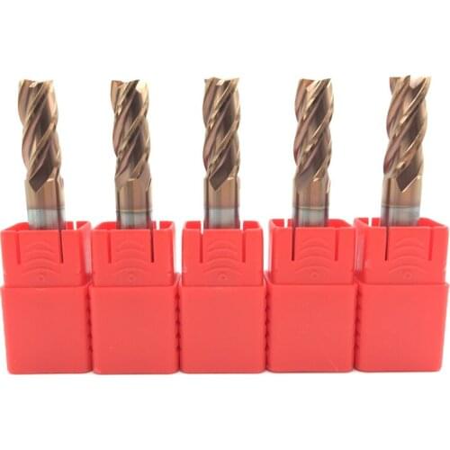 5PCS HRC60 10mm Solid Carbide Endmills ENDMILL D10X25XD10X75L 4 Flute Standard Length Side milling Slotting Profiling face mill