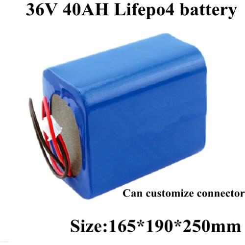 Lifepo4 Battery 36v 40ah High Capacity Battery Pack Fo Power Wheelchair Electric Tricycle Fishing Boat Cargador Bateria 36v