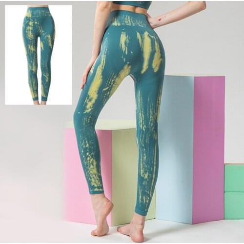 Tie-dye High Waist Seamless Yoga Pants Gym Fitness Leggings Push Up Running Tights Workout Leggings
